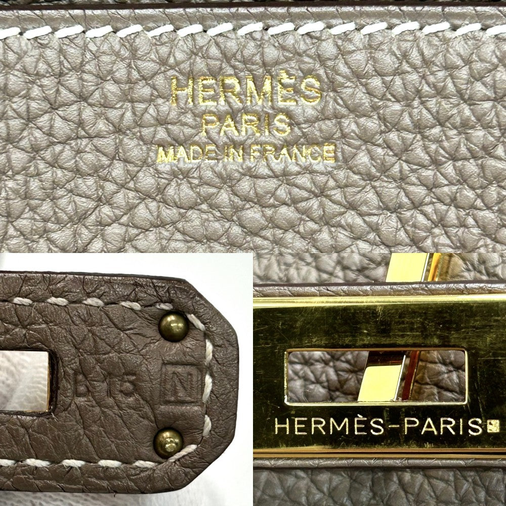 【開店SALE】 HERMES エルメス ハンドバッグ バーキン30 内縫い ブラウン □N刻印 トゴ エトゥープ ゴールド金具 レディース 2010年【中古品】