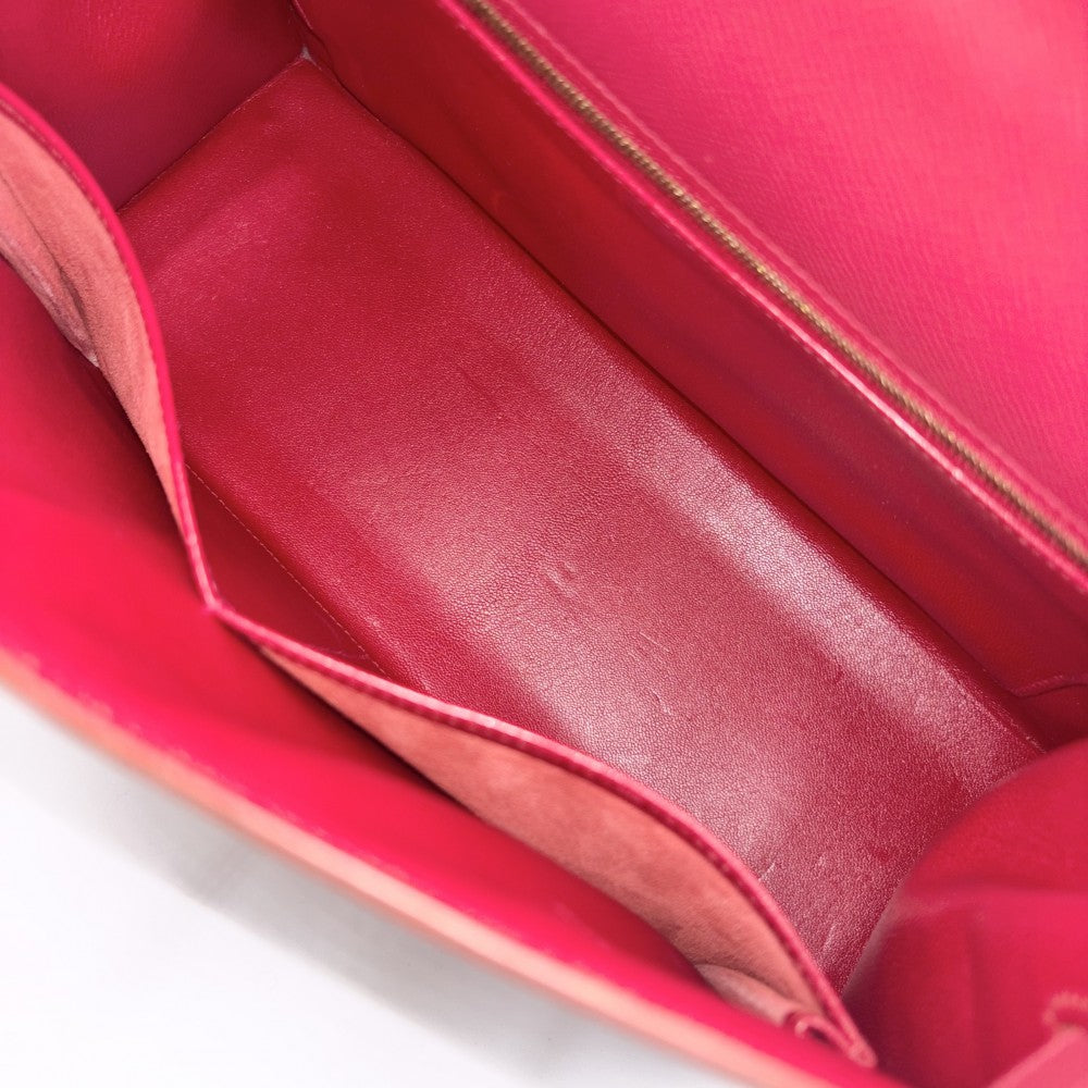 HERMES エルメス ハンドバッグ ケリー32 外縫い □D刻印 レザー レッド 赤 ゴールド金具 レディース 2000年【中古品】