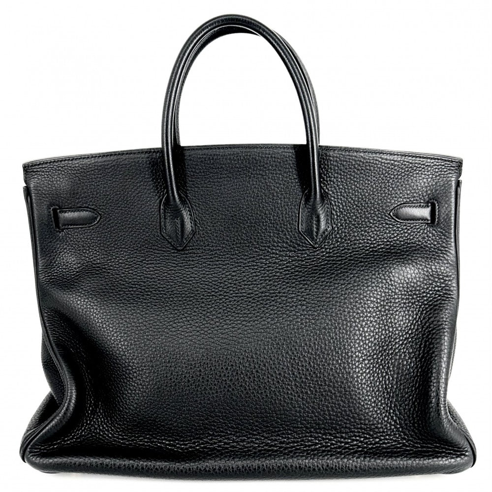 HERMES エルメス ハンドバッグ バーキン40 内縫い メンズ レディース 鞄 かばん □G刻印 レザー ブラック 黒 ゴールド金具 ユニセックス 2003年【中古品】