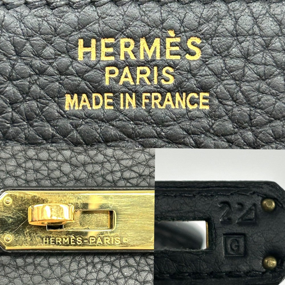 HERMES エルメス ハンドバッグ バーキン40 内縫い メンズ レディース 鞄 かばん □G刻印 レザー ブラック 黒 ゴールド金具 ユニセックス 2003年【中古品】