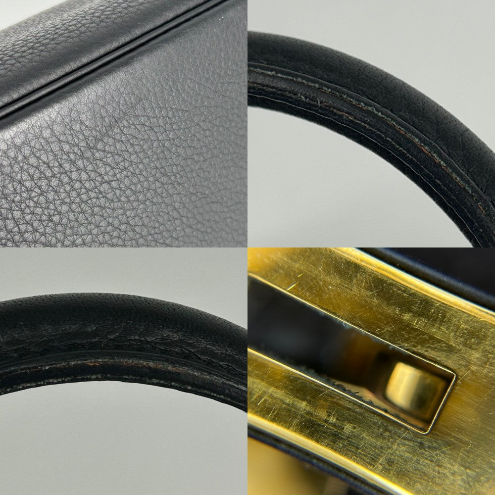 HERMES エルメス ハンドバッグ バーキン40 内縫い メンズ レディース 鞄 かばん □G刻印 レザー ブラック 黒 ゴールド金具 ユニセックス 2003年【中古品】