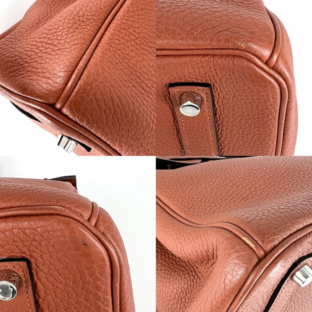 HERMES エルメス ハンドバッグ バーキン35 内縫い 本革 A4対応 鞄 かばん X刻印 トゴ オレンジブラウン系 シルバー金具 レディース 2016年【中古品】