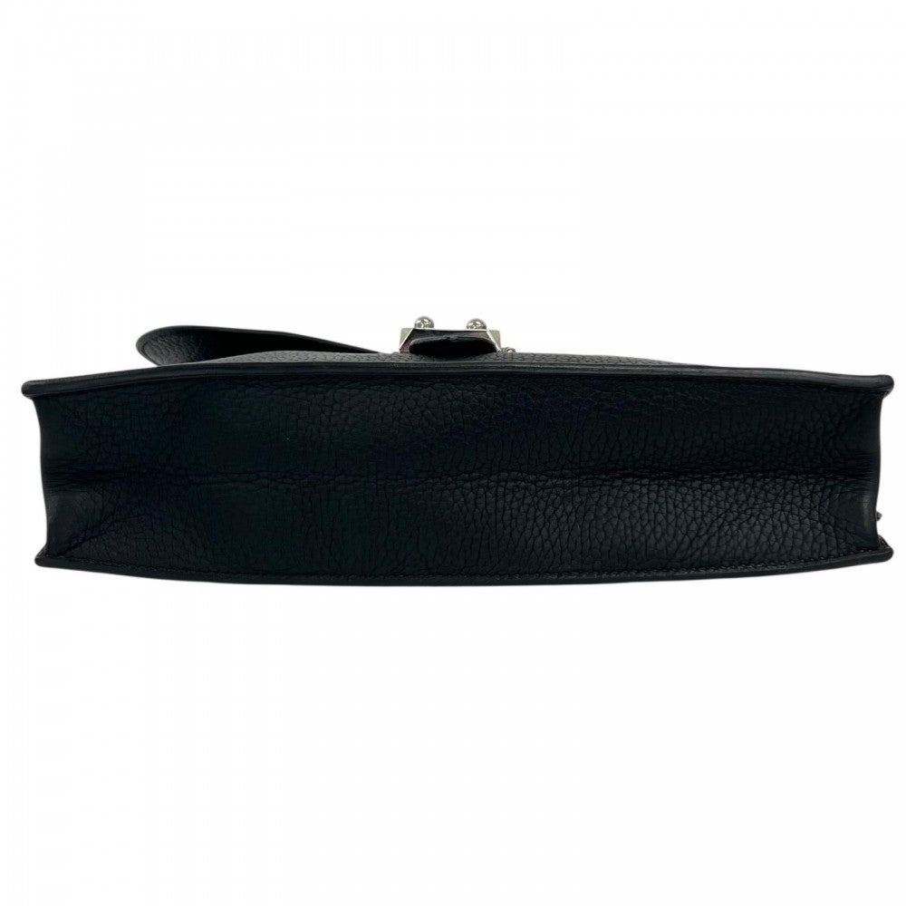 HERMES エルメス ハンドバッグ サックアデペッシュ27 レザー ブラック 黒 シルバー金具 レディース【中古品】