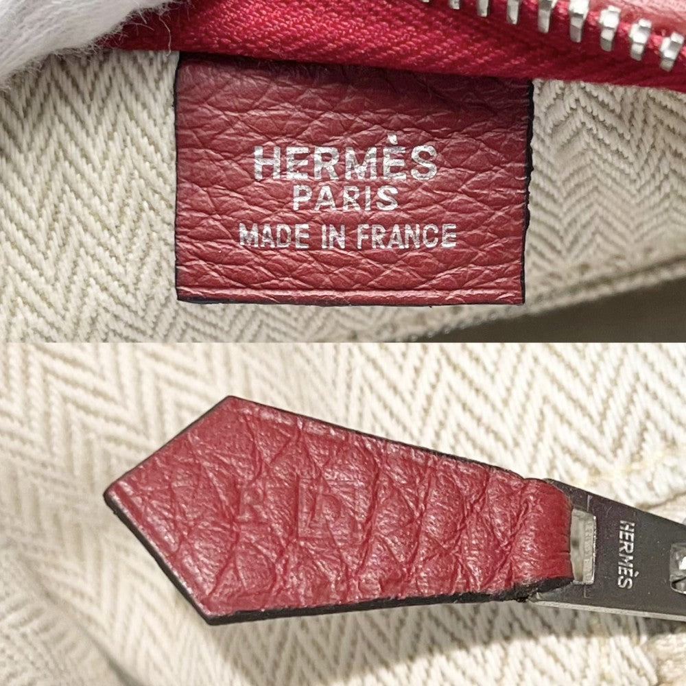 【開店SALE】 HERMES エルメス ショルダーバッグ ガオ ワンショルダー 本革 □O刻印 レザー レッド 赤 シルバー金具 レディース 2011年【中古品】
