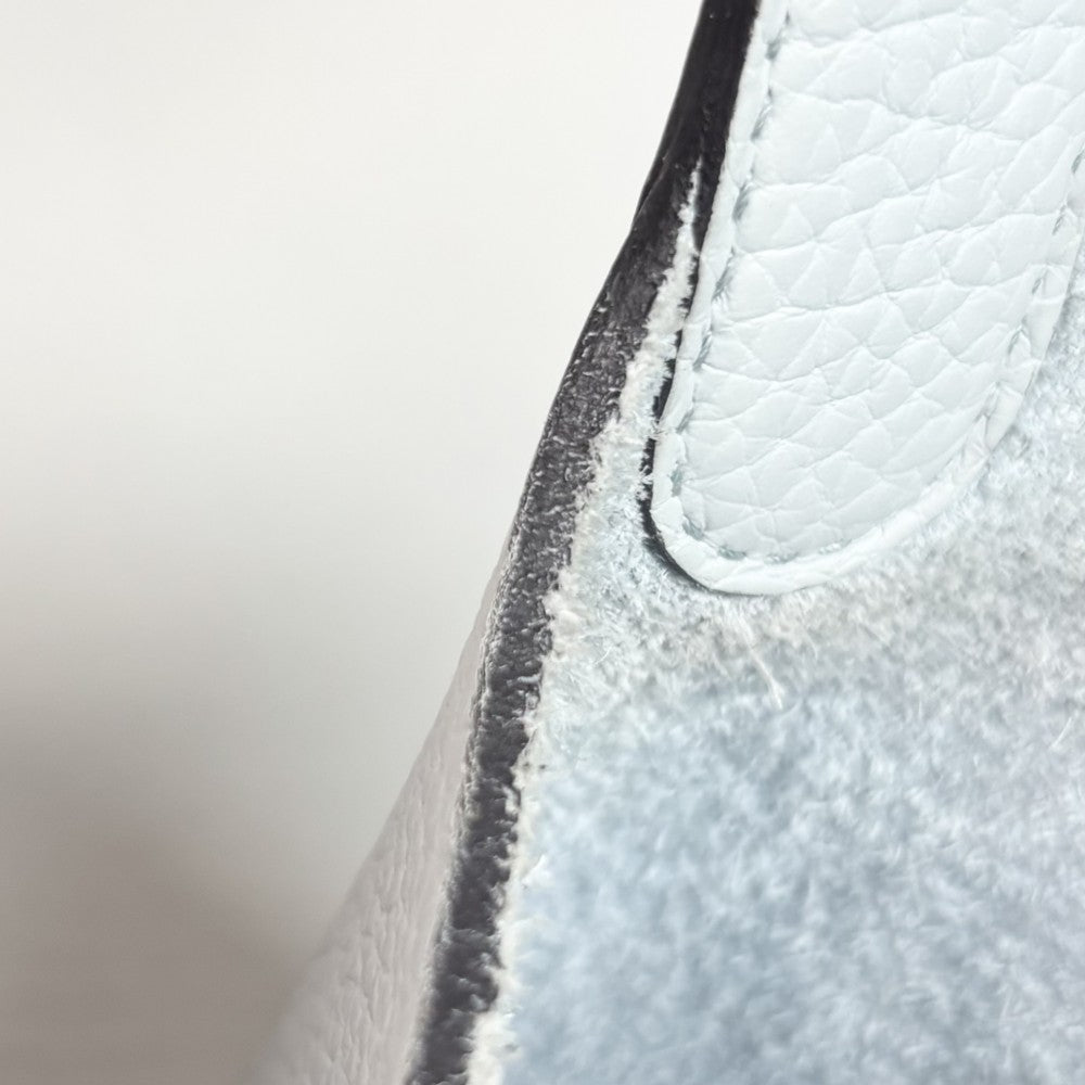 HERMES エルメス ハンドバッグ ピコタンロックPM ツイリー付き ライトブルー Z刻印 レザー ブルーペール シルバー金具 レディース 2021年【中古品】