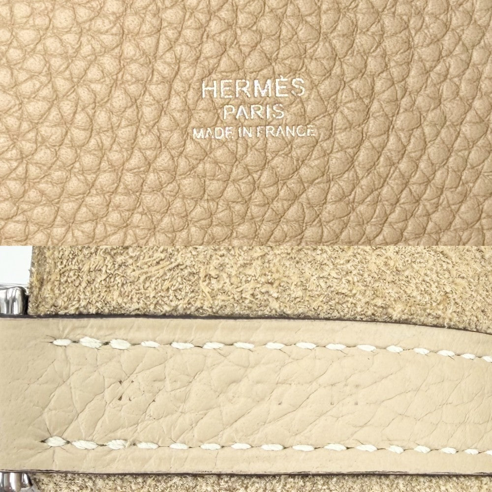 HERMES エルメス ハンドバッグ ピコタンロックMM ベージュ X刻印 トリヨン ベージュ シルバー金具 レディース 2016年【中古品】