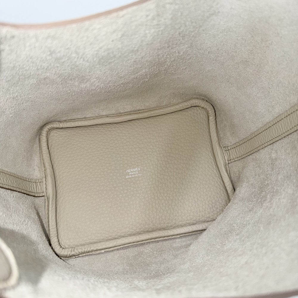 HERMES エルメス ハンドバッグ ピコタンロックPM K刻印 レザー アイボリー系 シルバー金具 レディース 2025年【中古品】