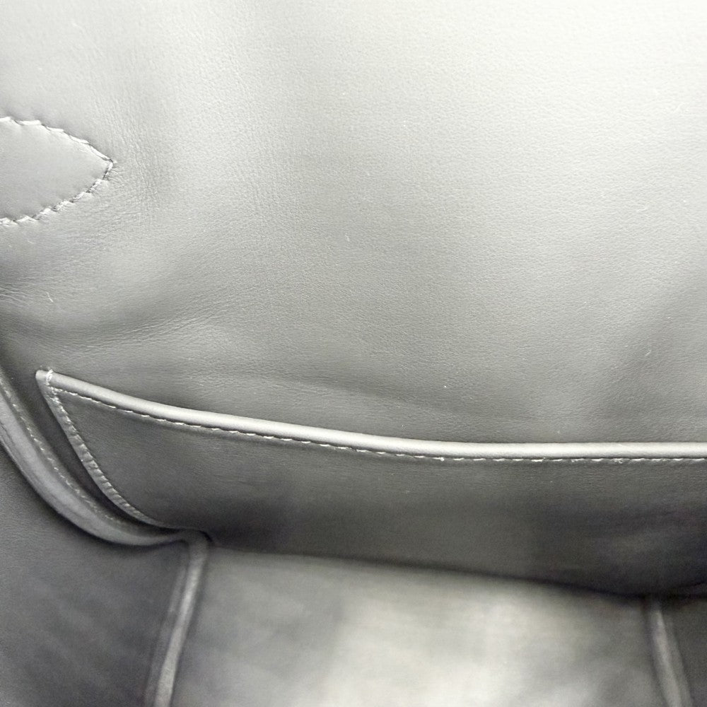 HERMES エルメス ショルダーバッグ アッカドPM クロスボディバッグ W刻印 レザー グレー シルバー金具 レディース 2024年【中古品】