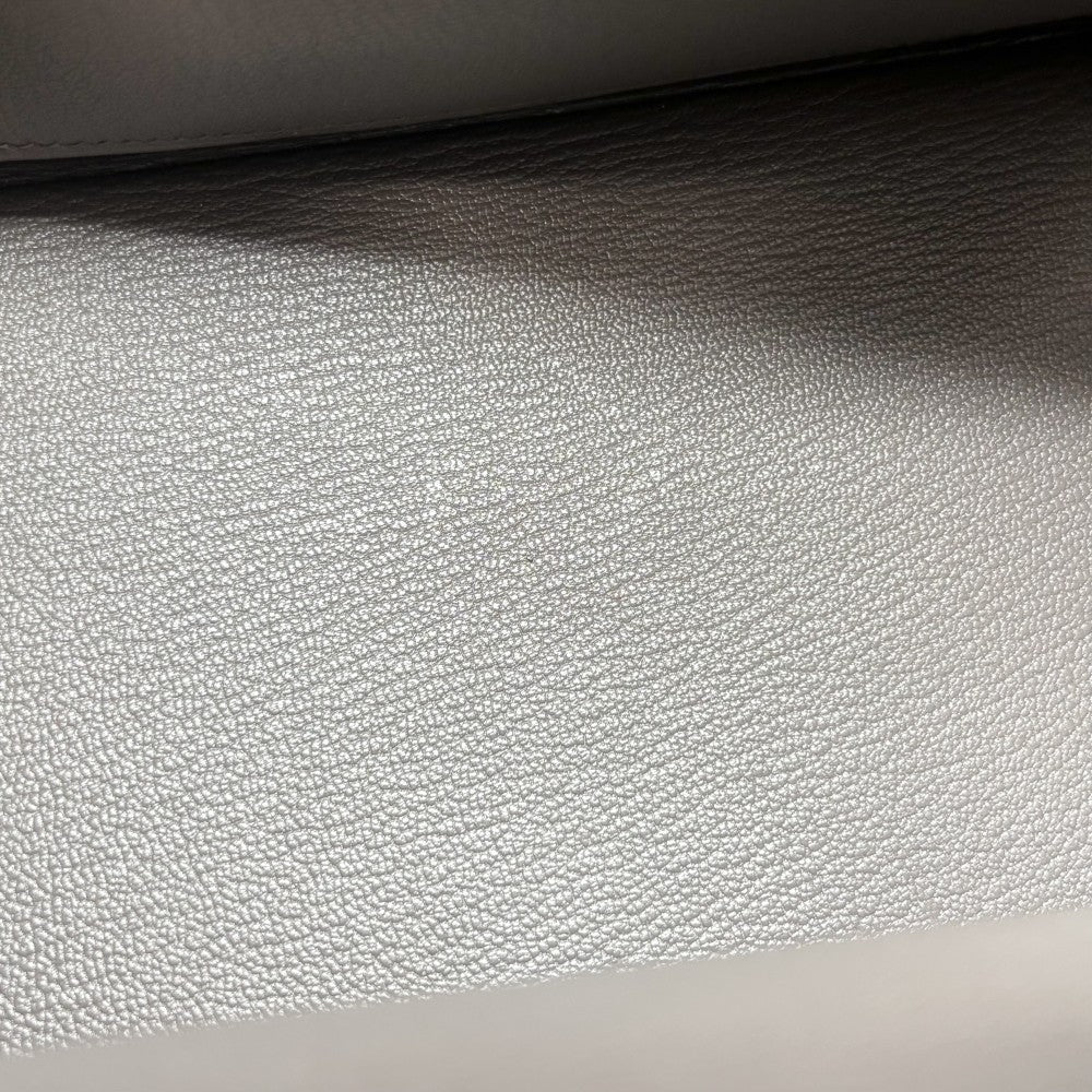 HERMES エルメス ハンドバッグ バーキン25 内縫い U刻印 レザー グレー ゴールド金具 レディース 2022年【中古品】
