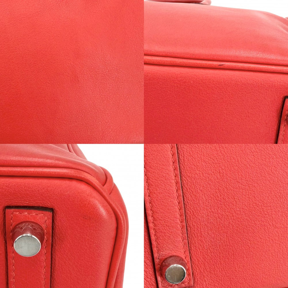 【開店SALE】 HERMES エルメス ハンドバッグ バーキン25 内縫い X刻印 スイフト レッド 赤 シルバー金具 レディース 2016年【中古品】