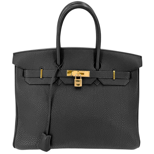 HERMES エルメス ハンドバッグ 内縫い バーキン35 □E刻印 レザー ブラック 黒 ゴールド金具 レディース 2001年【中古品】