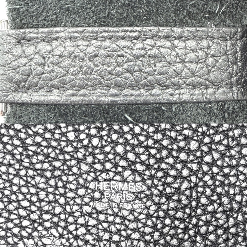 HERMES エルメス ハンドバッグ ピコタンロックMM X刻印 レザー ブラック 黒 シルバー金具 レディース 2016年【中古品】