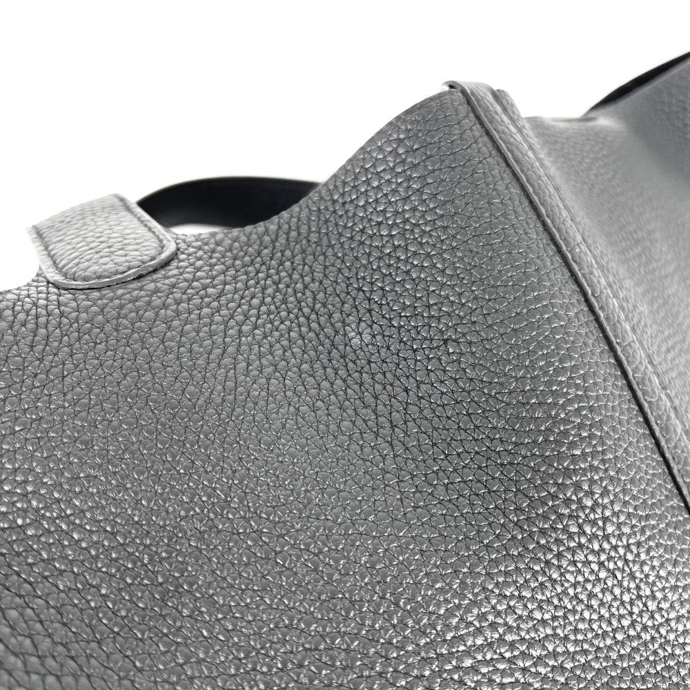 HERMES エルメス ハンドバッグ ピコタンロックMM X刻印 レザー ブラック 黒 シルバー金具 レディース 2016年【中古品】