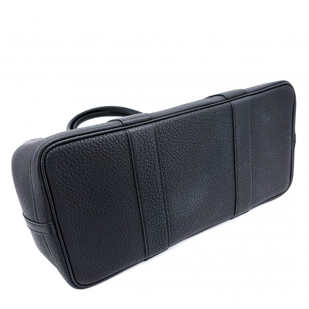 HERMES エルメス ハンドバッグ ガーデンパーティPM トートバッグ Y レザー ブラック 黒 シルバー金具 レディース 2020年【中古品】