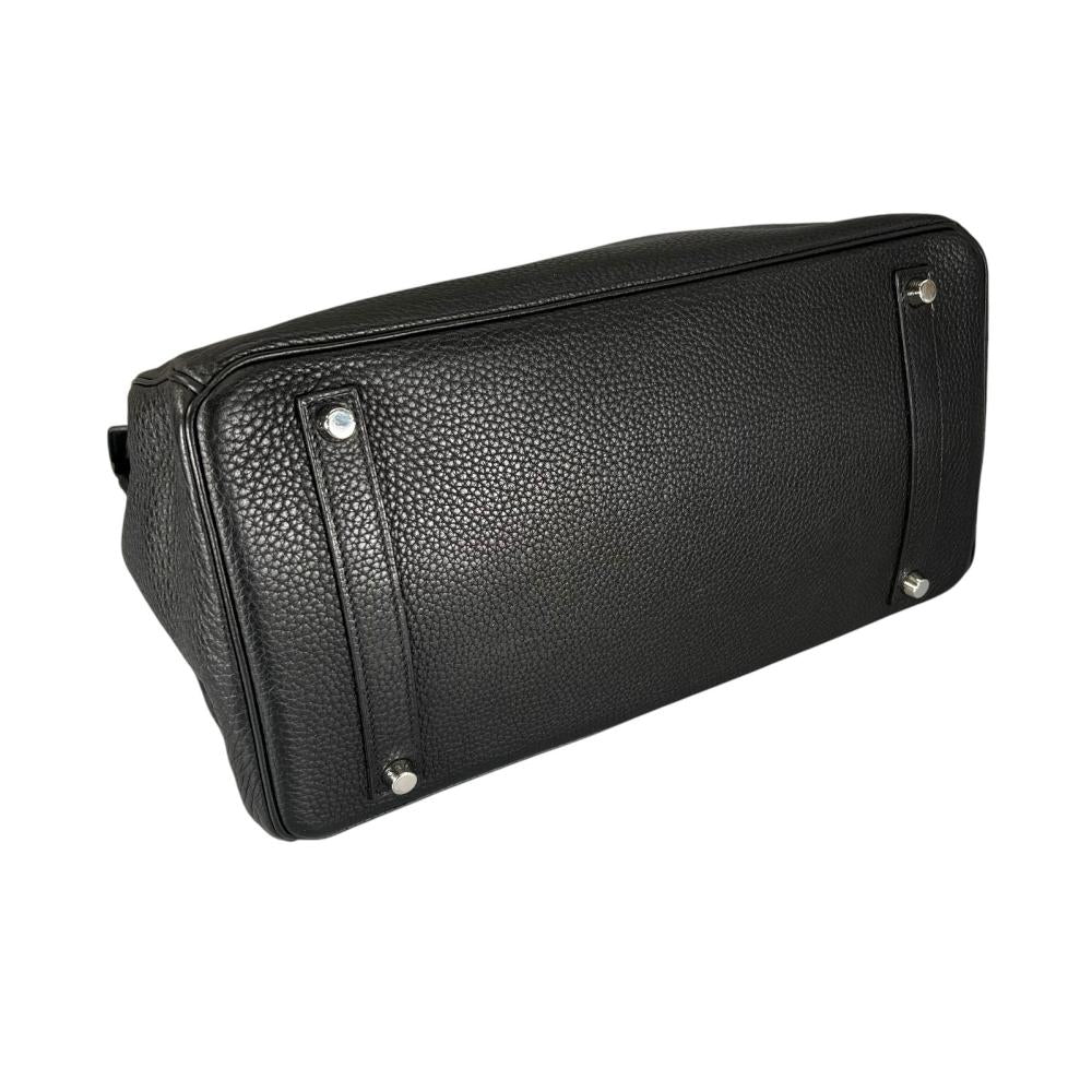 HERMES エルメス ハンドバッグ バーキン35 シルバー金具 □N刻 トリヨンクレマンス ブラック 黒 シルバー金具 レディース 2010年【中古品】