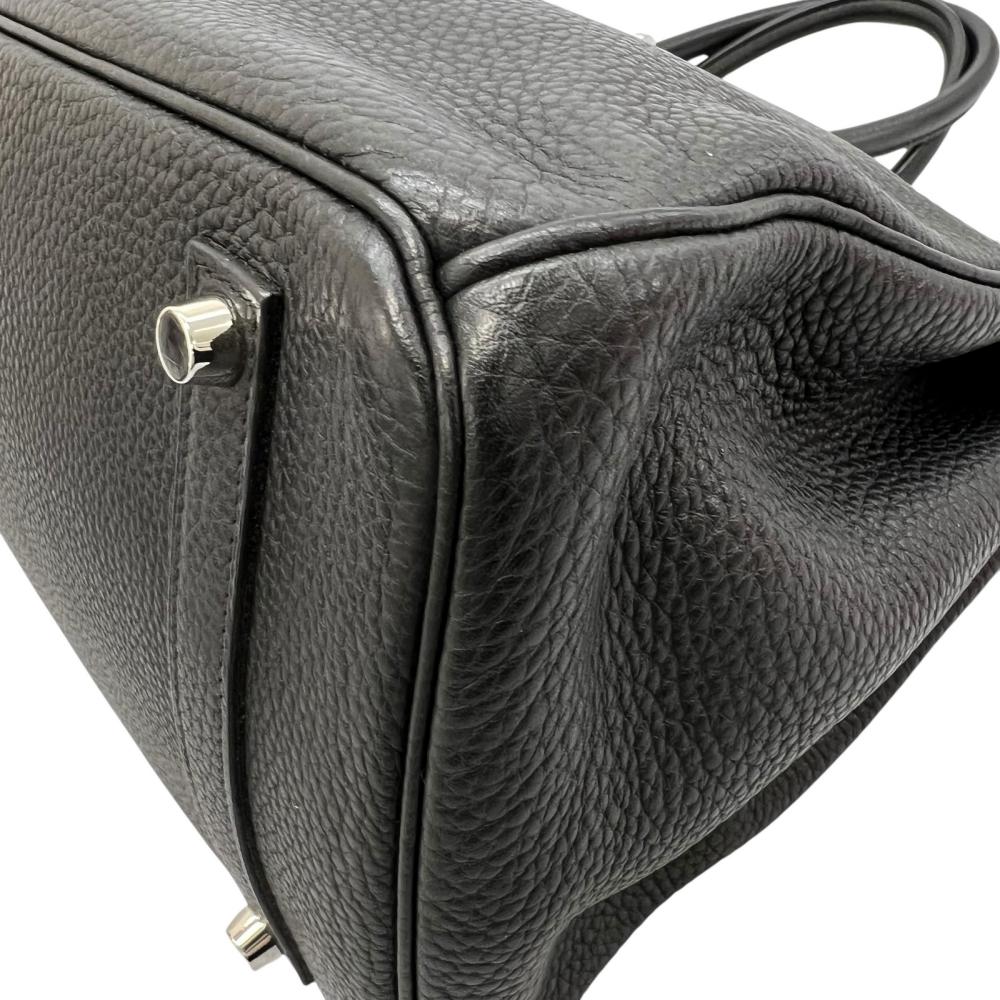 HERMES エルメス ハンドバッグ バーキン35 シルバー金具 □N刻 トリヨンクレマンス ブラック 黒 シルバー金具 レディース 2010年【中古品】