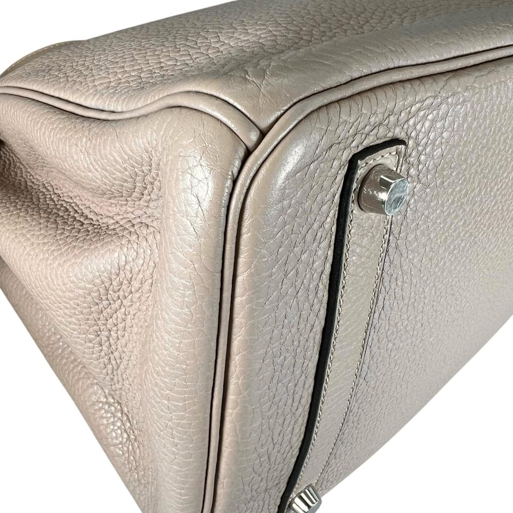 HERMES エルメス ハンドバッグ バーキン35 シールド金具 □P刻 トリヨン ベージュ シールド金具 レディース 2012年【中古品】