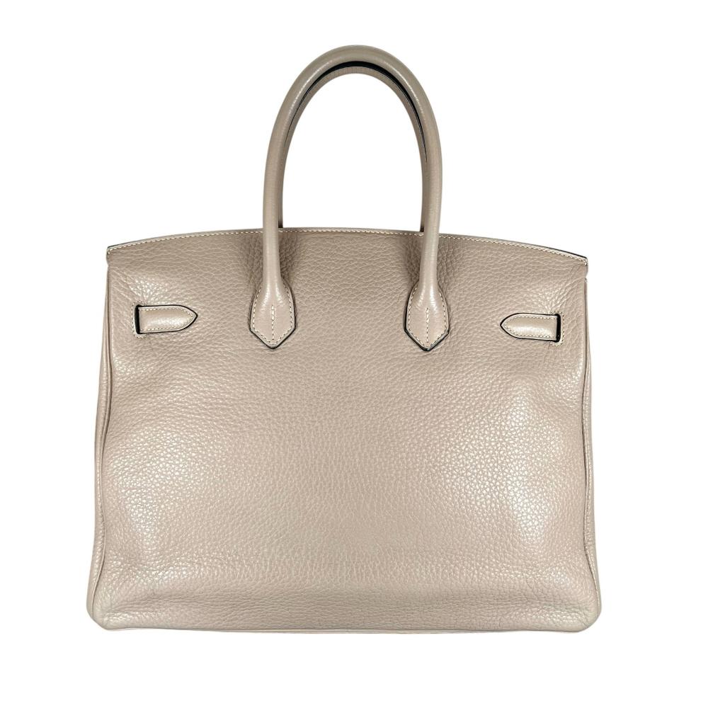 HERMES エルメス ハンドバッグ バーキン35 シールド金具 □P刻 トリヨン ベージュ シールド金具 レディース 2012年【中古品】