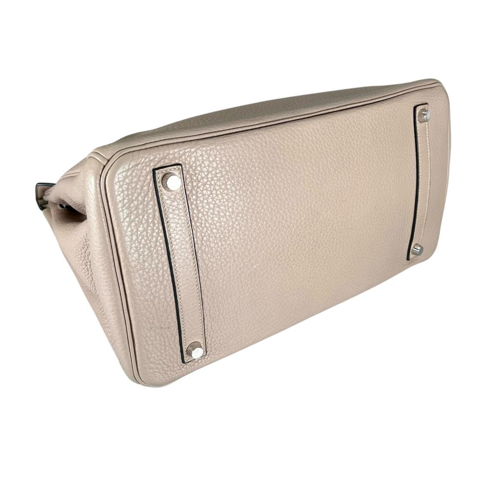 HERMES エルメス ハンドバッグ バーキン35 シールド金具 □P刻 トリヨン ベージュ シールド金具 レディース 2012年【中古品】