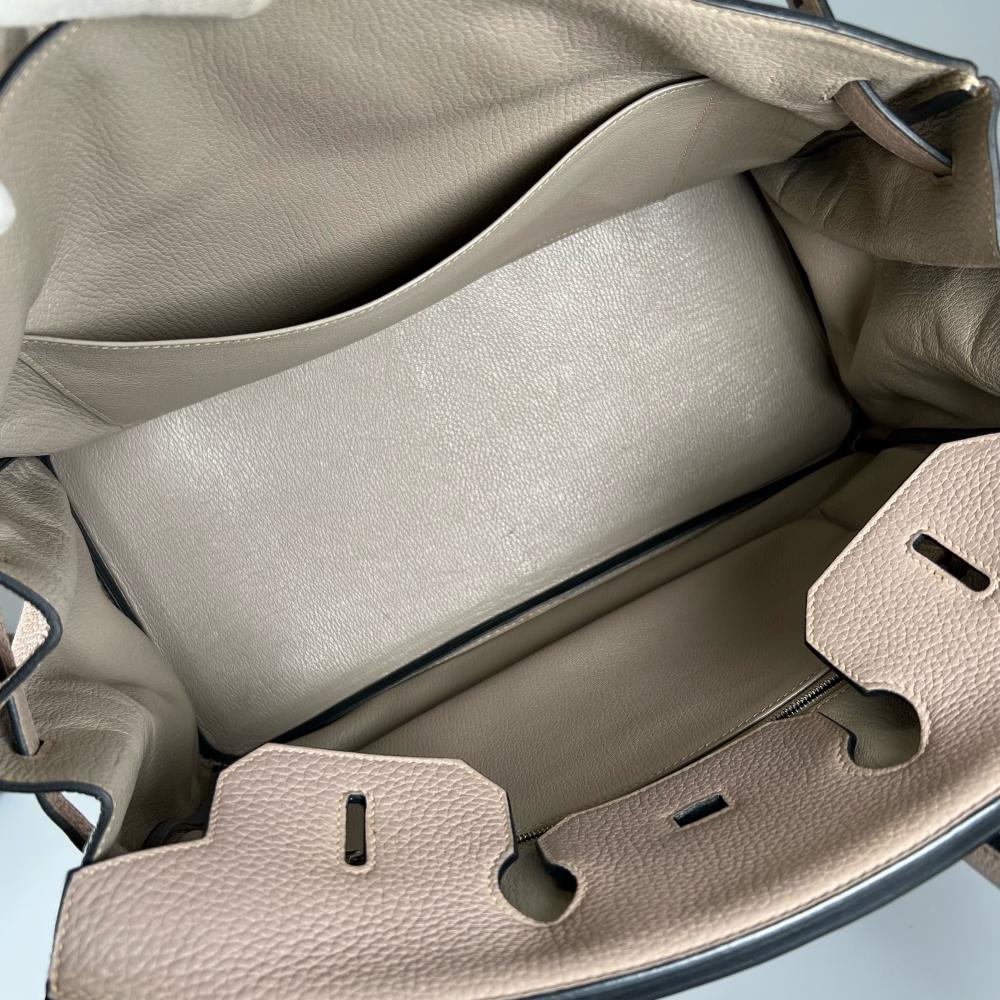 HERMES エルメス ハンドバッグ バーキン35 シールド金具 □P刻 トリヨン ベージュ シールド金具 レディース 2012年【中古品】