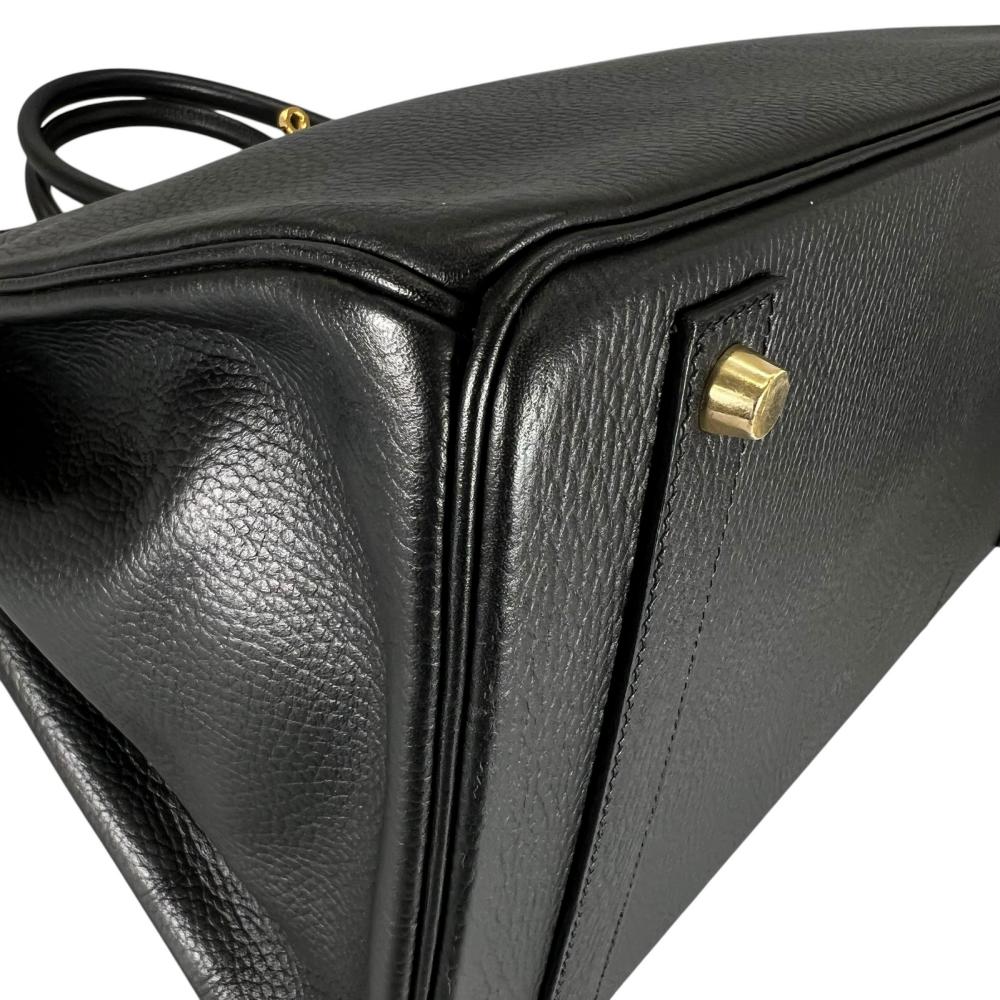 HERMES エルメス ハンドバッグ バーキン35 ゴールド金具 トリヨン ブラック 黒 ゴールド金具 レディース 1990年【中古品】