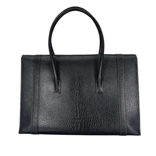 HERMES エルメス ハンドバッグ ドラッグ37 トートバッグ シェーブル □D刻印 ネイビー 紺 シルバー金具 レディース 2000年【中古品】