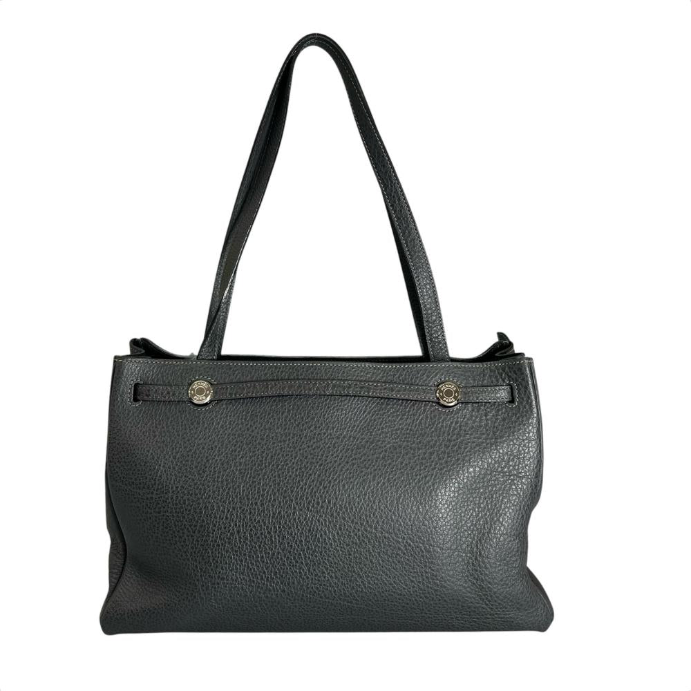 HERMES エルメス ハンドバッグ カバナ トートバッグ □F刻印 トリヨン グレー シルバー金具 レディース 2002年【中古品】