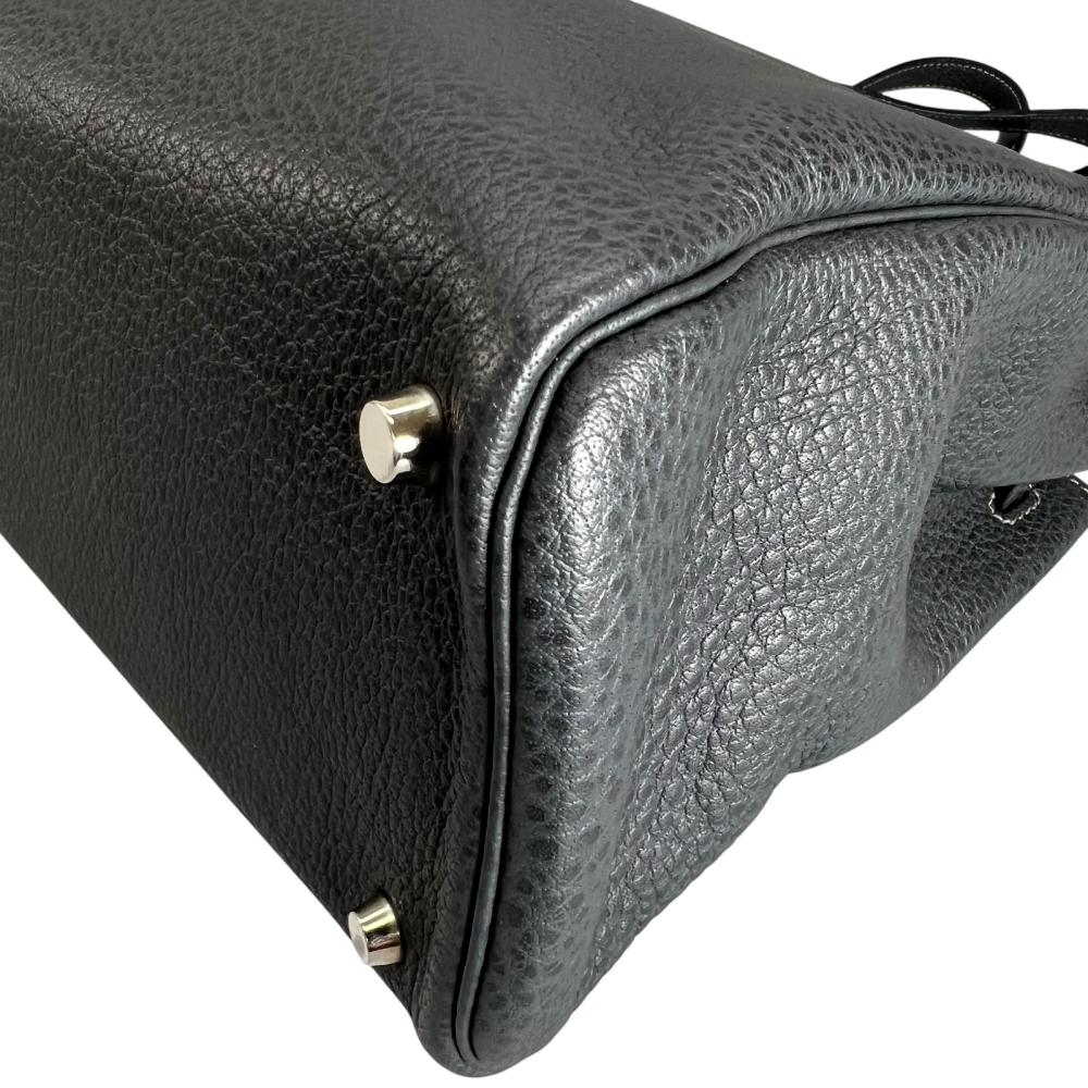 HERMES エルメス ハンドバッグ カバナ トートバッグ □F刻印 トリヨン グレー シルバー金具 レディース 2002年【中古品】