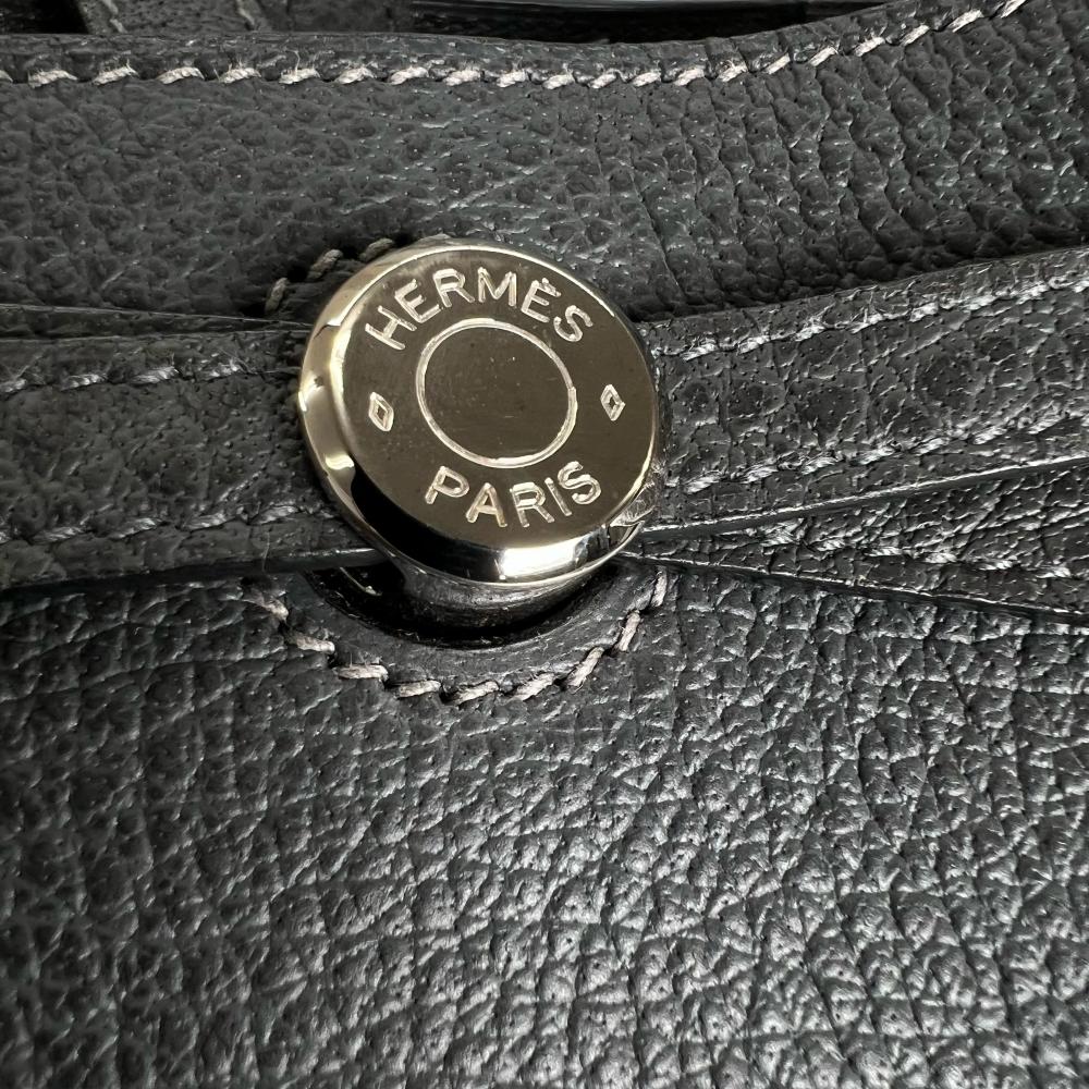 HERMES エルメス ハンドバッグ カバナ トートバッグ □F刻印 トリヨン グレー シルバー金具 レディース 2002年【中古品】