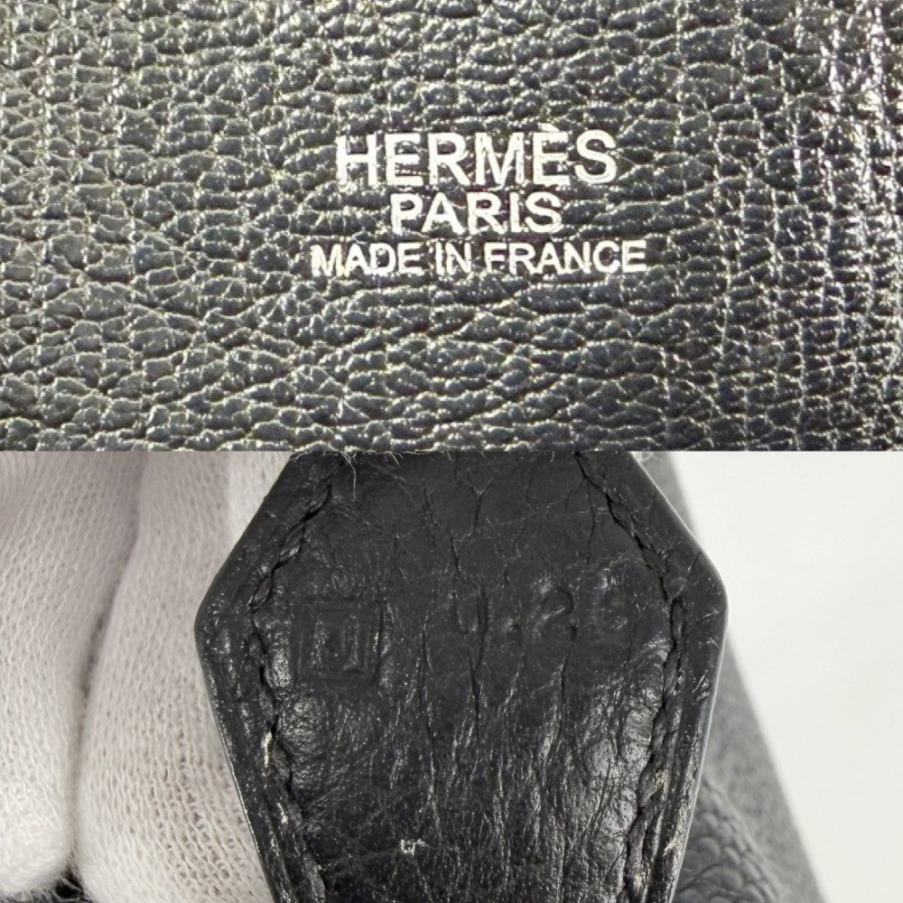 HERMES エルメス ハンドバッグ ボリード31 □J刻印 レザー ブラック 黒 シルバー金具 レディース 2006年【中古品】
