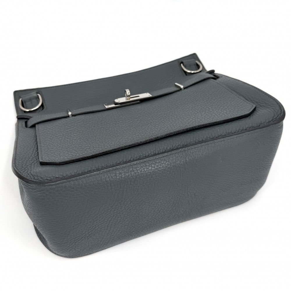 HERMES エルメス ショルダーバッグ ジプシエール28 □Ｑ トリヨン ブルー系 シルバー金具 レディース 2013年【中古品】