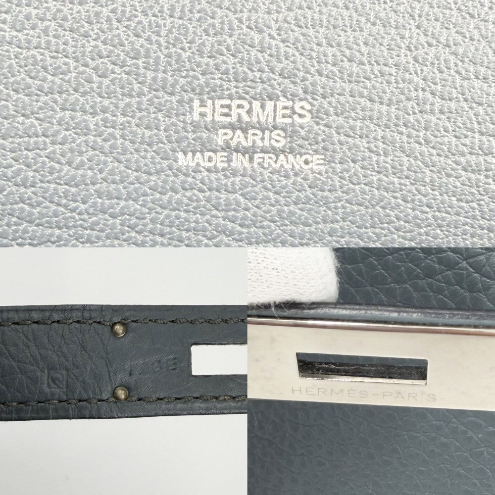 HERMES エルメス ショルダーバッグ ジプシエール28 □Ｑ トリヨン ブルー系 シルバー金具 レディース 2013年【中古品】