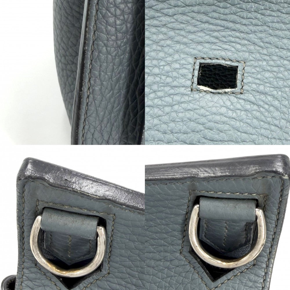 HERMES エルメス ショルダーバッグ ジプシエール28 □Ｑ トリヨン ブルー系 シルバー金具 レディース 2013年【中古品】