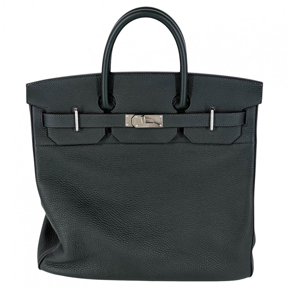 HERMES エルメス ハンドバッグ オータクロア40 2022年 鞄 かばん U刻印 トリヨン ダークグリーン シルバー金具 メンズ 2022年【中古品】