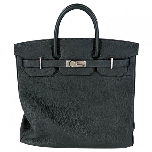HERMES エルメス ハンドバッグ オータクロア40 2022年 鞄 かばん U刻印 トリヨン ダークグリーン シルバー金具 メンズ 2022年【中古品】