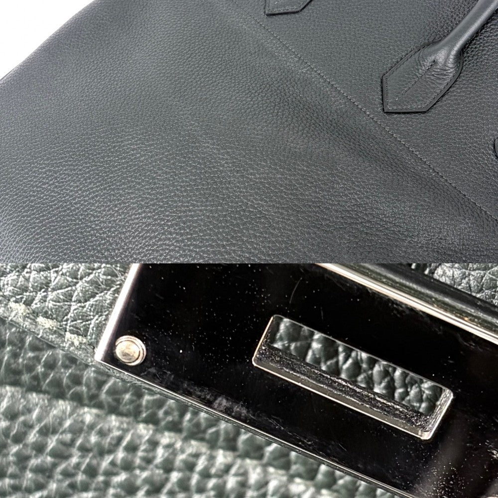 HERMES エルメス ハンドバッグ オータクロア40 2022年 鞄 かばん U刻印 トリヨン ダークグリーン シルバー金具 メンズ 2022年【中古品】