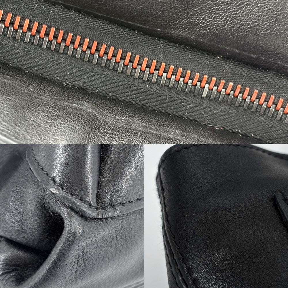 HERMES エルメス 2WAY キャラバンホリゾンタルMM ハンドバッグ ショルダーバッグ 鞄 かばん なし ヴォーデルマ ブラック 黒 シルバー金具 メンズ【中古品】