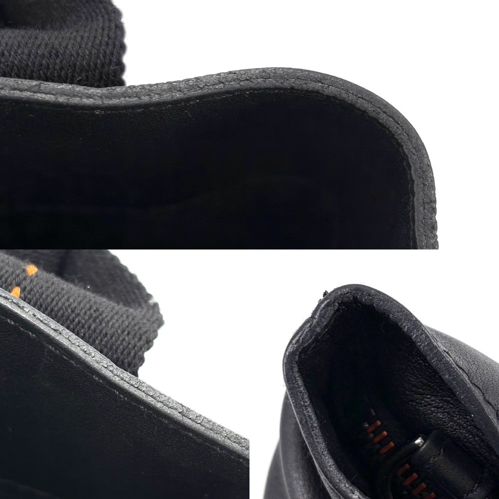 HERMES エルメス 2WAY キャラバンホリゾンタルMM ハンドバッグ ショルダーバッグ 鞄 かばん なし ヴォーデルマ ブラック 黒 シルバー金具 メンズ【中古品】