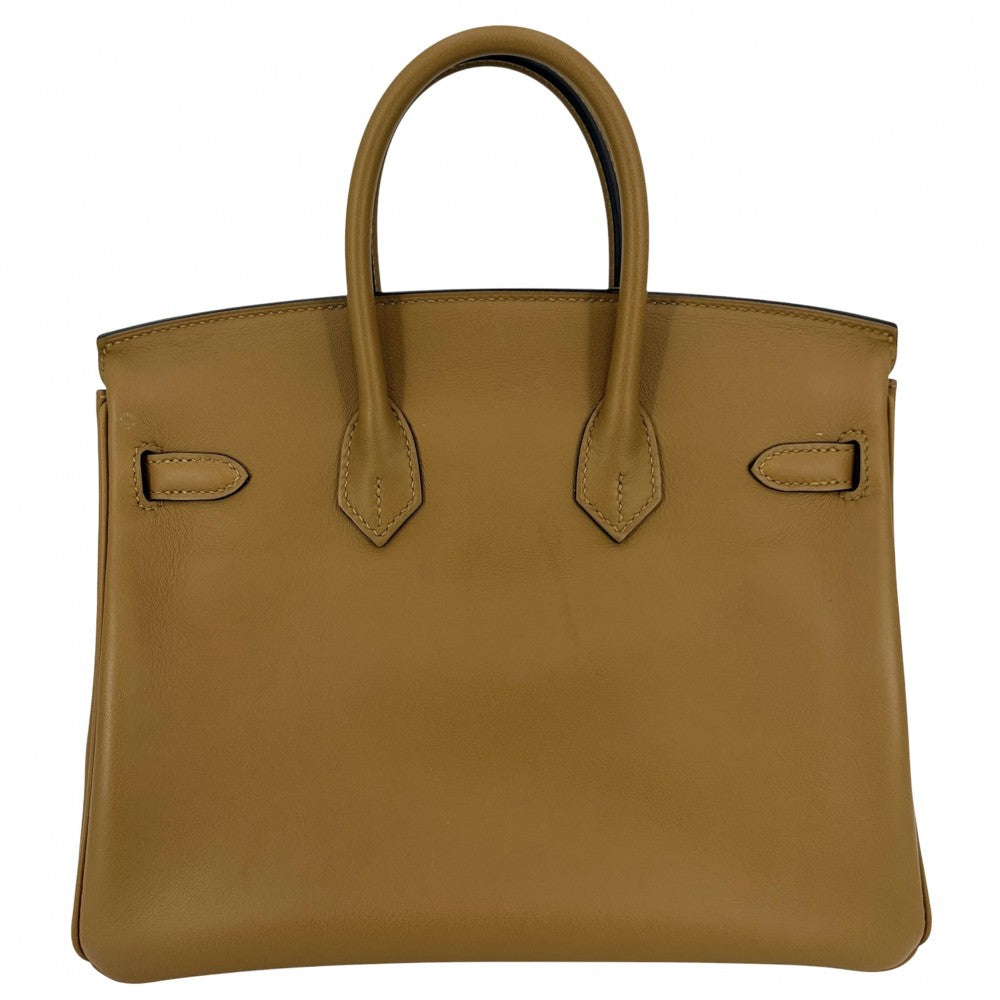 HERMES エルメス ハンドバッグ バーキン25 内縫い D刻印 レザー ブラウン 茶 ゴールド金具 レディース 2019年【中古品】