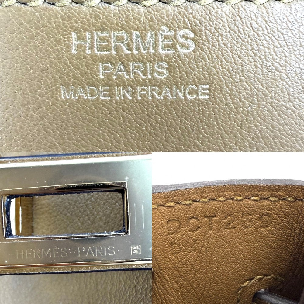 HERMES エルメス ハンドバッグ バーキン25 内縫い D刻印 レザー ブラウン 茶 ゴールド金具 レディース 2019年【中古品】