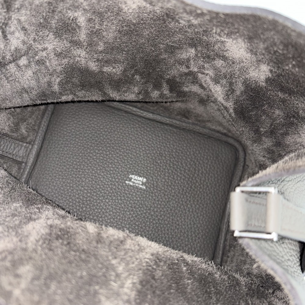 HERMES エルメス ハンドバッグ ピコタンロックPM A刻印 トリヨンクレマンス グレー系 シルバー金具 レディース 2017年【中古品】
