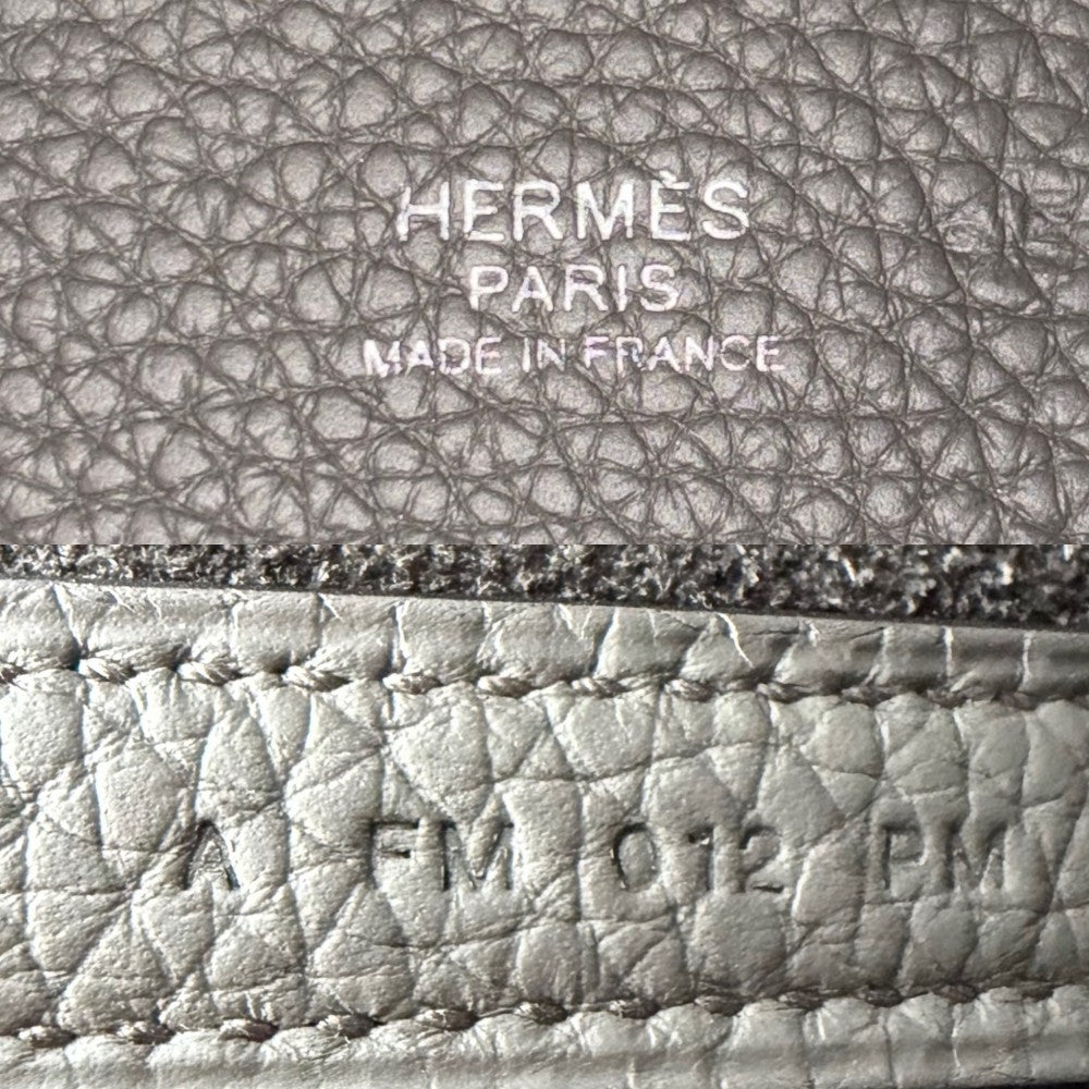 HERMES エルメス ハンドバッグ ピコタンロックPM A刻印 トリヨンクレマンス グレー系 シルバー金具 レディース 2017年【中古品】