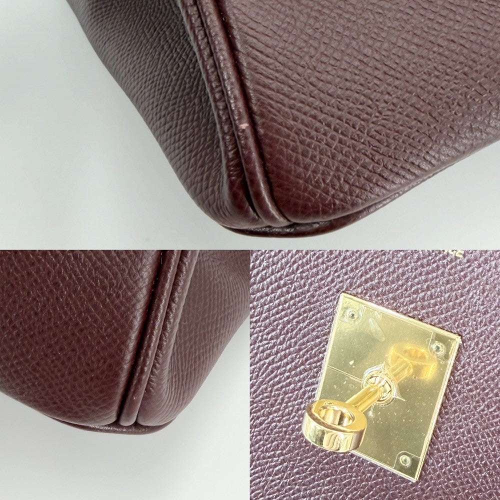 【開店SALE】 HERMES エルメス ハンドバッグ バーキン35 内縫い トートバッグ ワインレッド C刻印 レザー ボルドー系 ゴールド金具 レディース 2018年【中古品】