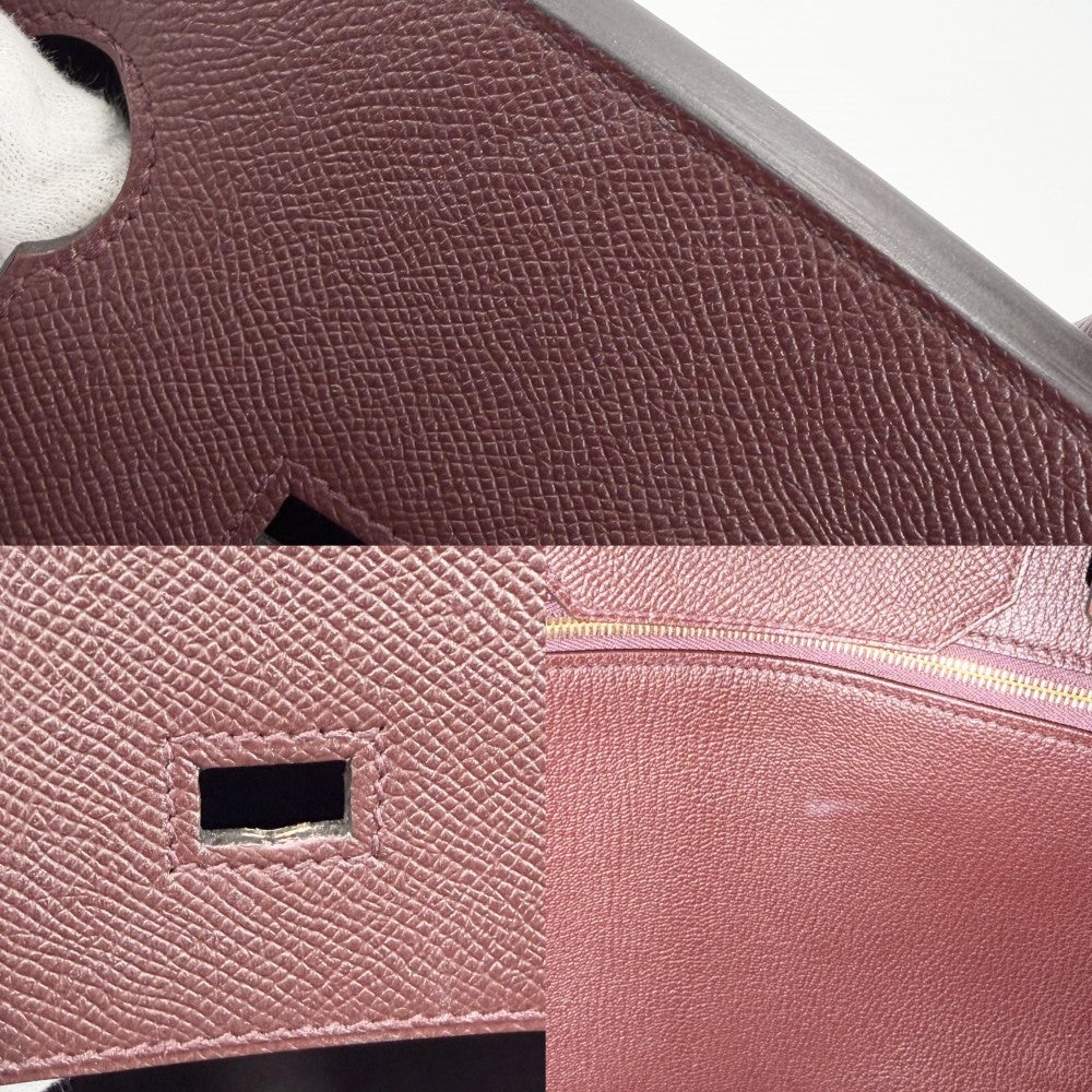 【開店SALE】 HERMES エルメス ハンドバッグ バーキン35 内縫い トートバッグ ワインレッド C刻印 レザー ボルドー系 ゴールド金具 レディース 2018年【中古品】