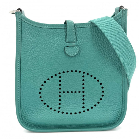 HERMES エルメス ショルダーバッグ エブリンTPM D刻印 レザー グリーン 緑 シルバー金具 レディース 2019年【中古品】