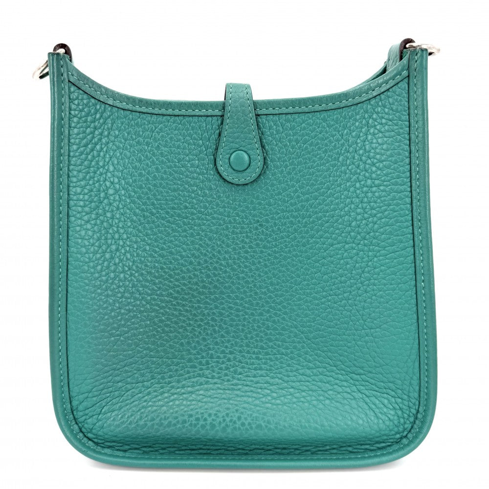 HERMES エルメス ショルダーバッグ エブリンTPM D刻印 レザー グリーン 緑 シルバー金具 レディース 2019年【中古品】