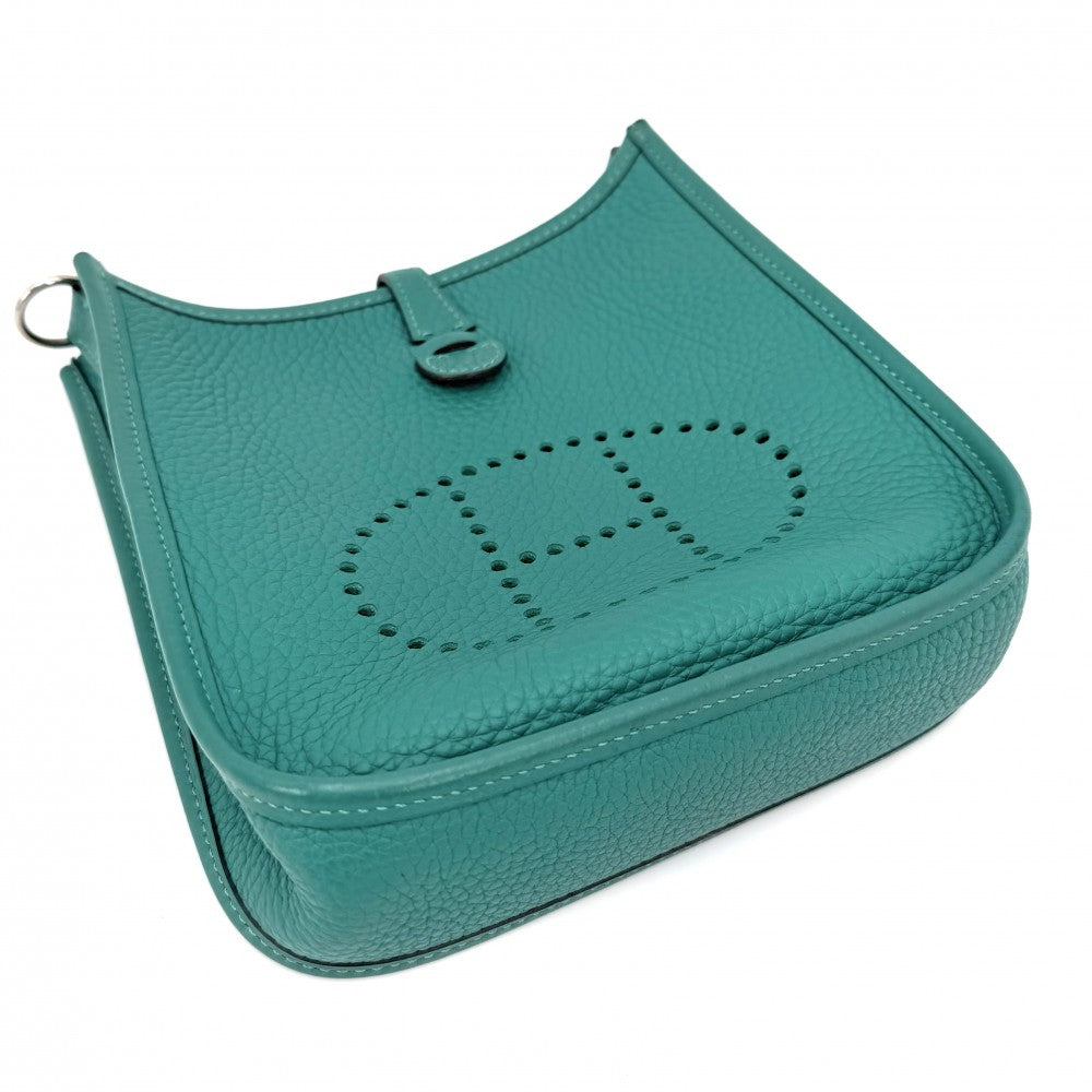 HERMES エルメス ショルダーバッグ エブリンTPM D刻印 レザー グリーン 緑 シルバー金具 レディース 2019年【中古品】