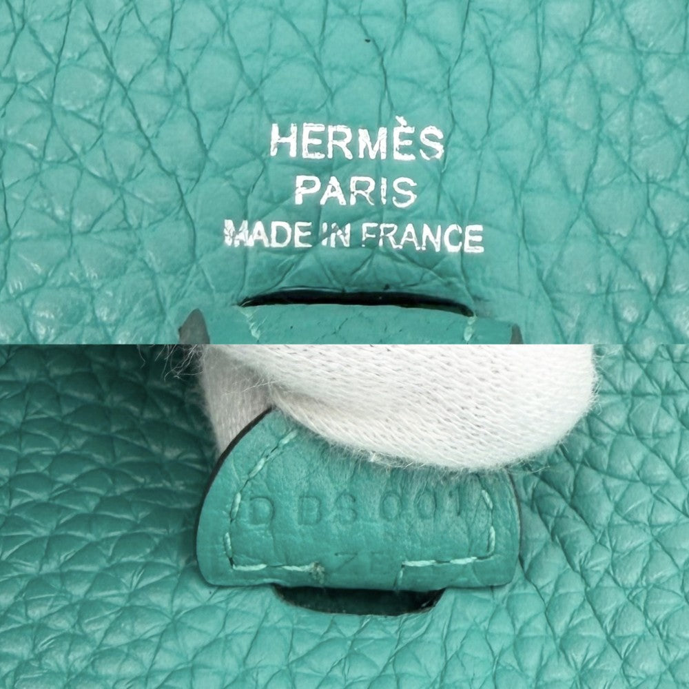 HERMES エルメス ショルダーバッグ エブリンTPM D刻印 レザー グリーン 緑 シルバー金具 レディース 2019年【中古品】