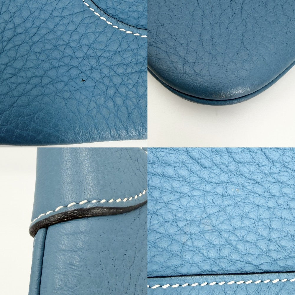 HERMES エルメス ショルダーバッグ トリム35 ワンショルダー □H刻印 レザー ブルー系 シルバー金具 レディース 2004年【中古品】