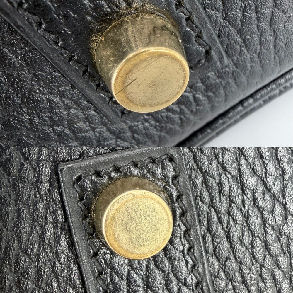 HERMES エルメス ハンドバッグ バーキン35 内縫い □C刻印 レザー ブラック 黒 ゴールド金具 レディース 1999年【中古品】